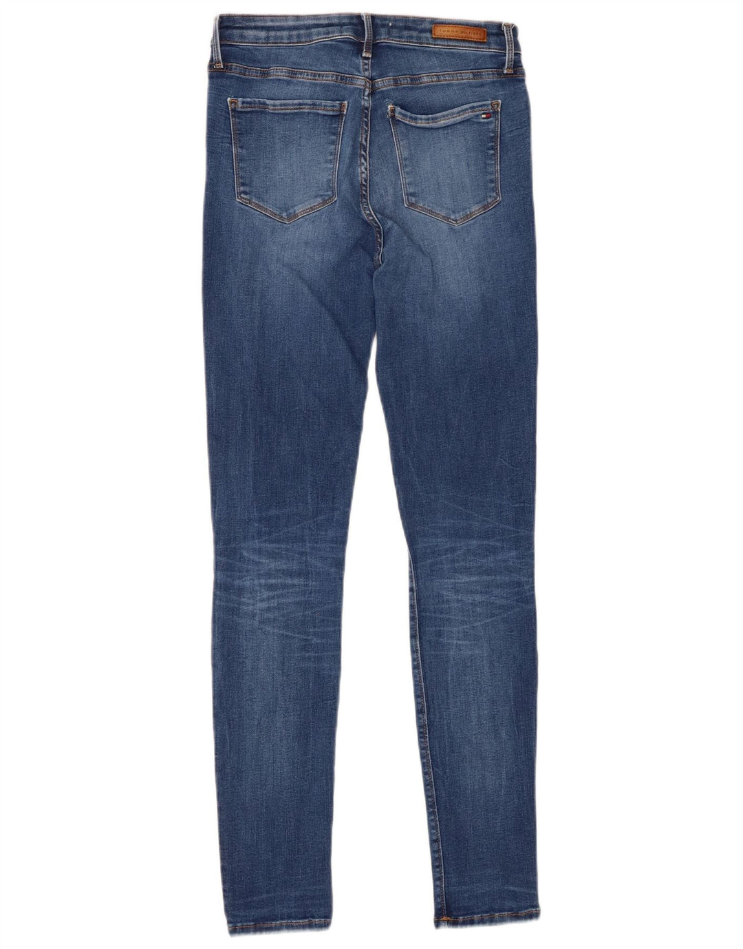 TOMMY HILFIGER Feminino Como Skinny Jeans W27 L30 Azul Algodão