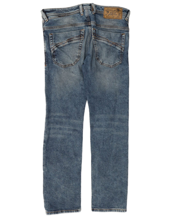 Diesel Masculino Iakop Regular Slim Tapered Jeans W30 L30 Azul Algodão