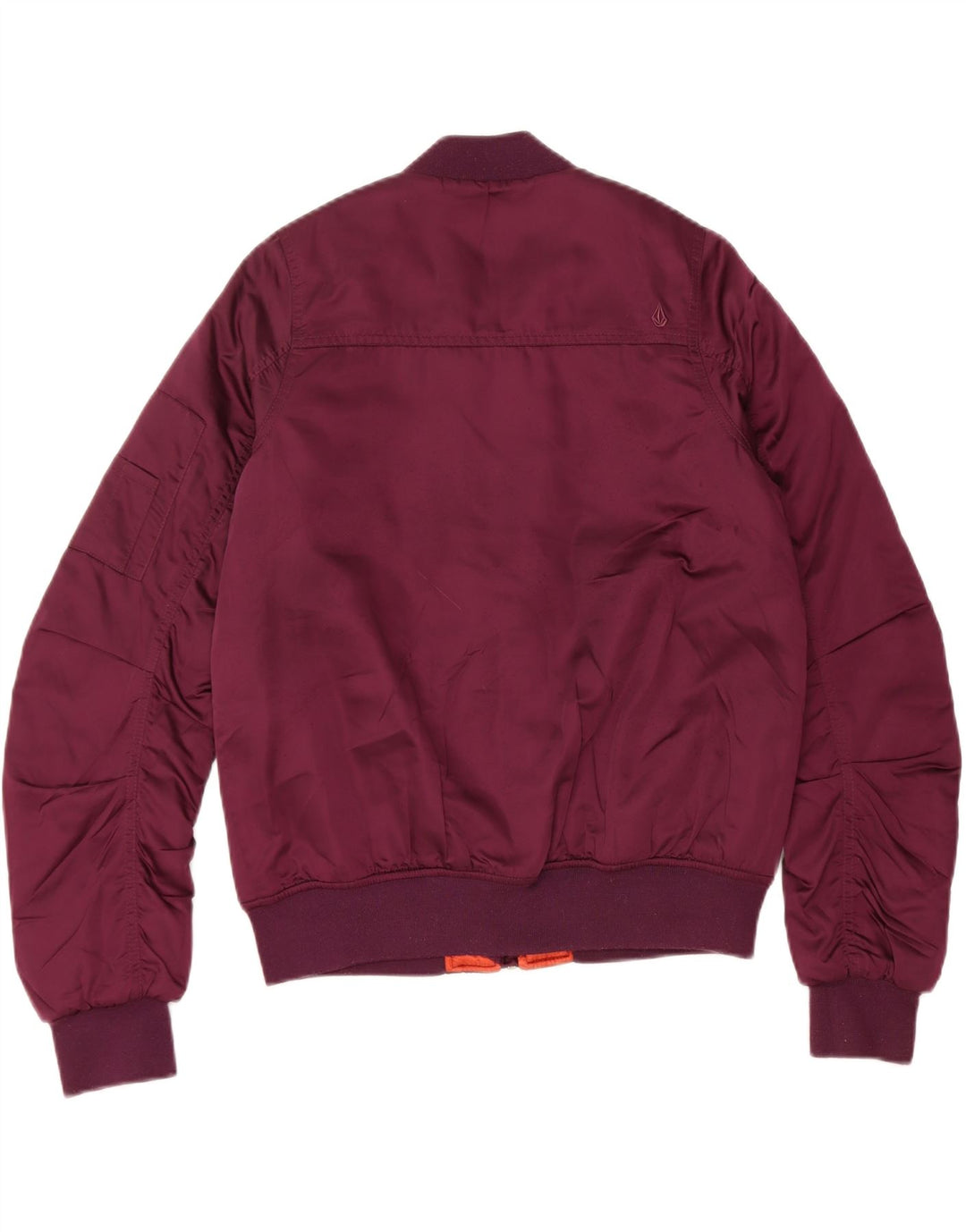 Jaqueta bomber superdimensionada feminina Volcom UK 10 poliéster roxo pequeno