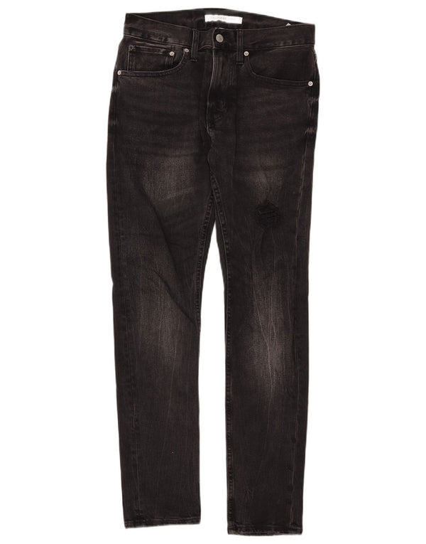Calvin Klein Mens Jeans Slim W29 L32 Algodão Preto