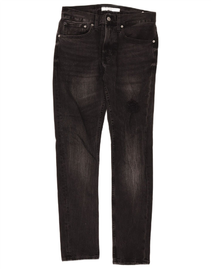 Calvin Klein Mens Jeans Slim W29 L32 Algodão Preto