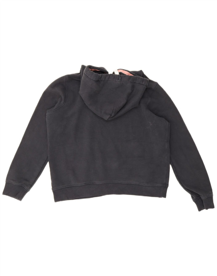 Jack Wills moletom feminino com capuz grande e gráfico UK 12 médio azul marinho