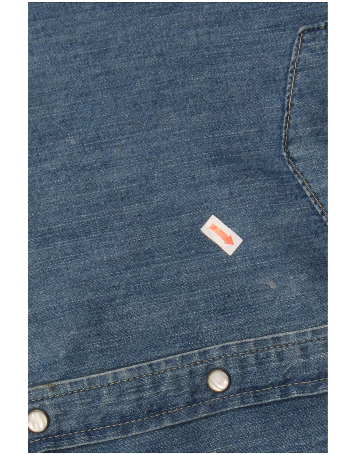 Camisa jeans masculina LEVI'S grande algodão azul