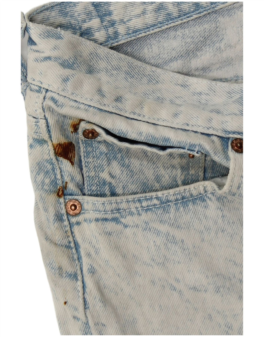Shorts jeans feminino LEVI'S US 11 grande W28 algodão azul