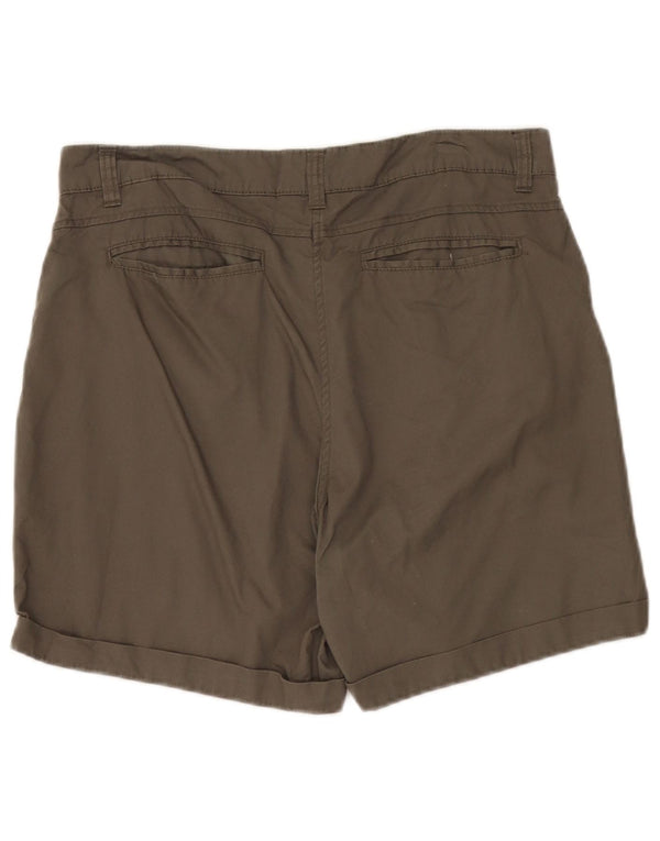 Shorts casuais femininos Mountain Warehouse Reino Unido 14 grande W34 cáqui algodão