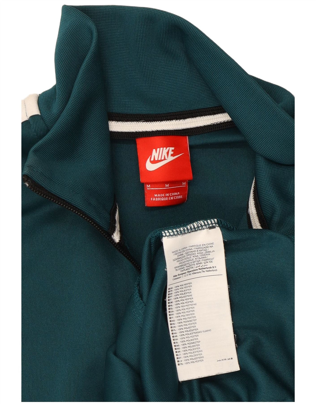 Nike Mens Tracksuit Top Jacket Médio Verde Colorblock Poliéster