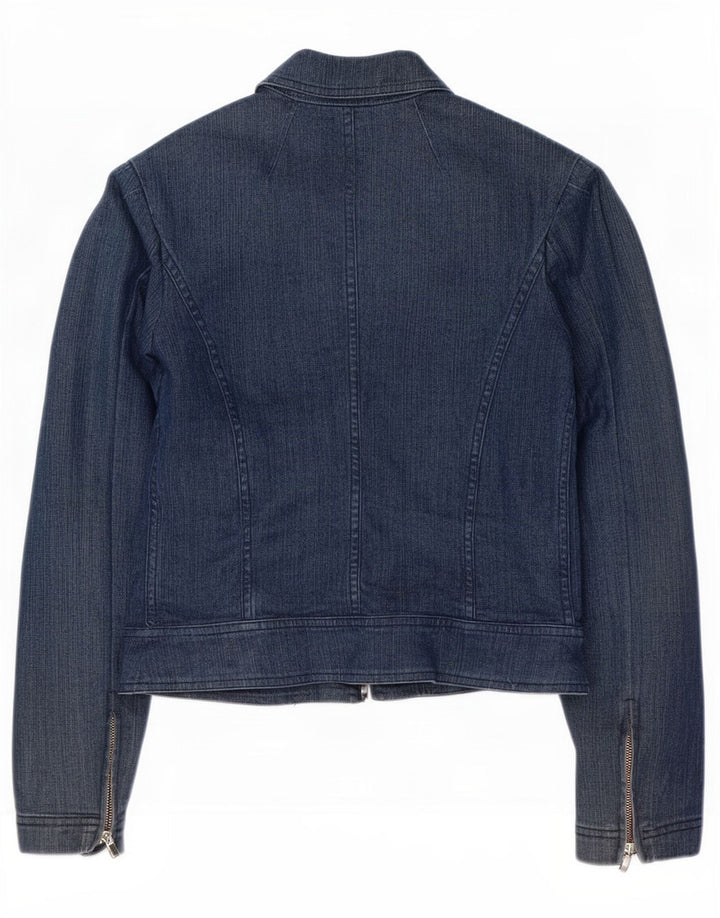 Jaqueta jeans feminina Max & Co. Reino Unido 10 algodão azul pequeno