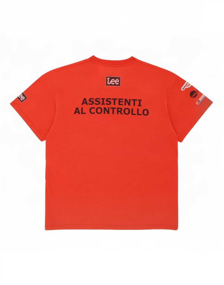 Lee Camiseta masculina gráfica top grande vermelho