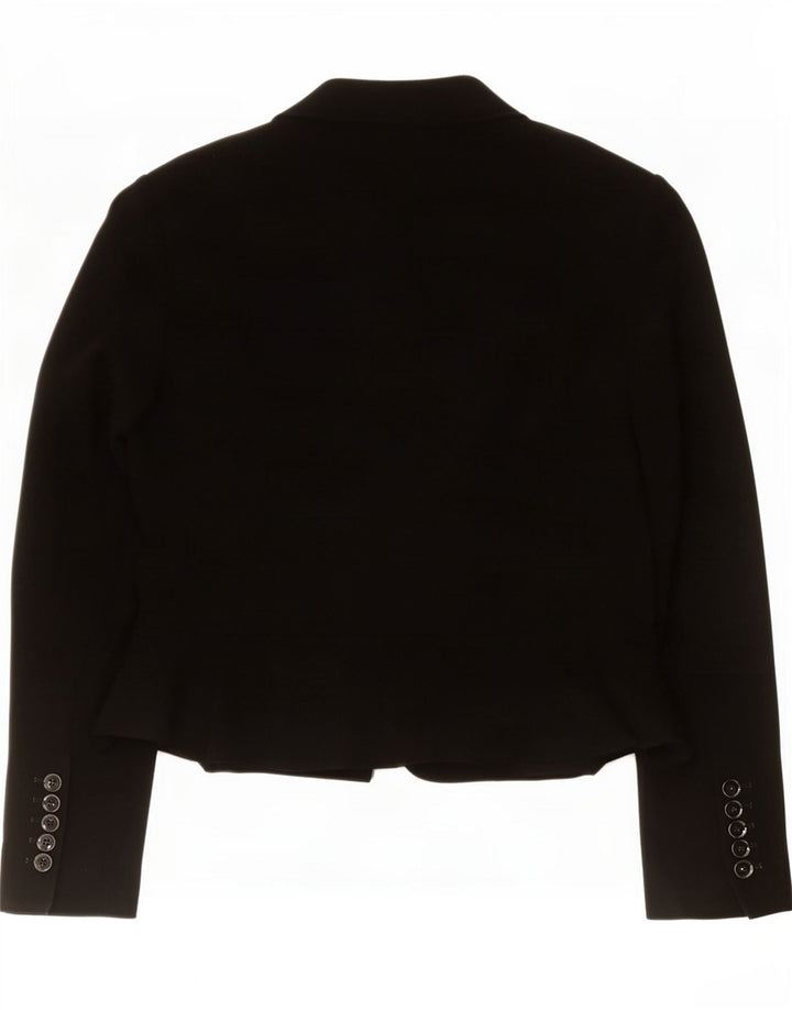 Zara Womens Open Blazer Jacket Reino Unido 10 Pequeno Preto