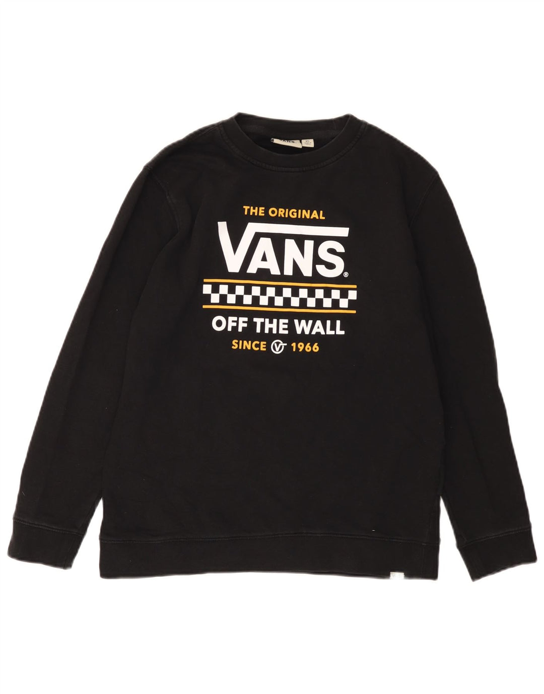 VANS Womens Off The Wall Graphic Moletom Jumper UK 18 XL Preto Algodão