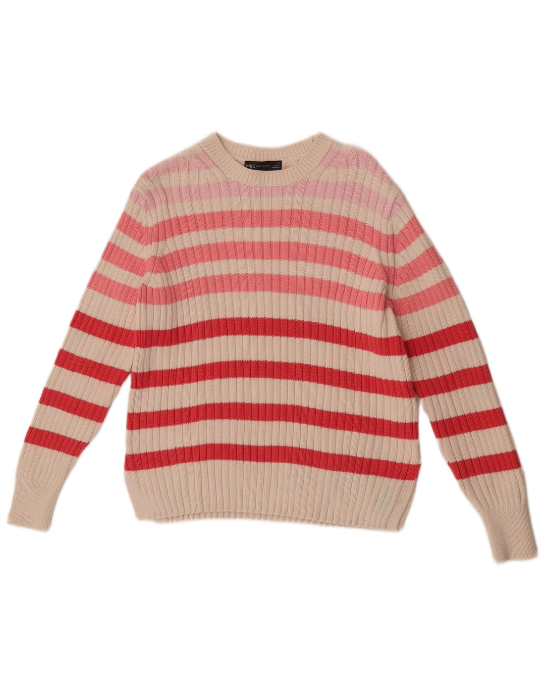 Suéter feminino Marks & Spencer com gola canoa Reino Unido 12 médio multicolorido