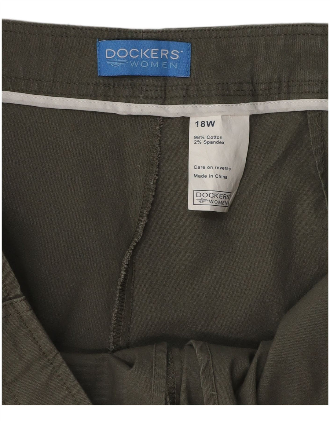 DOCKERS Skort feminino US 18 2XL algodão cáqui