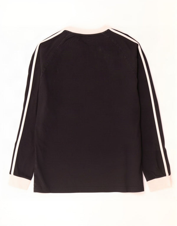 Adidas Mens Top Manga Longa Grande Algodão Preto