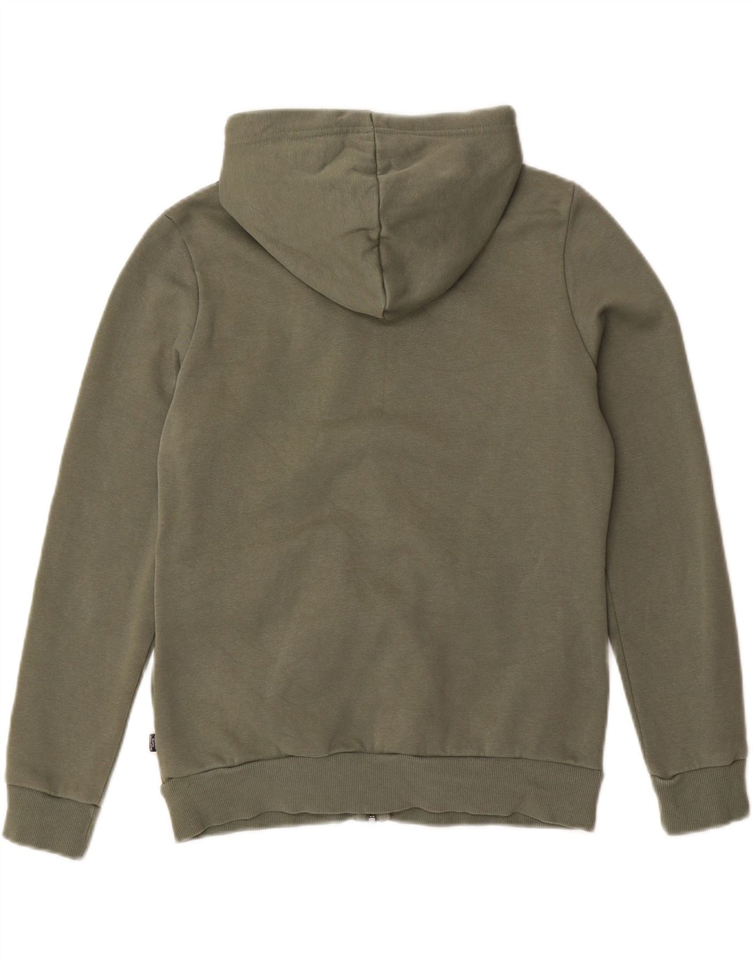 PUMA Womens Graphic Zip Hoodie Sweater UK 14 Medium Green Cotton Vintage Puma and Second-Hand Puma from Messina Hembry 