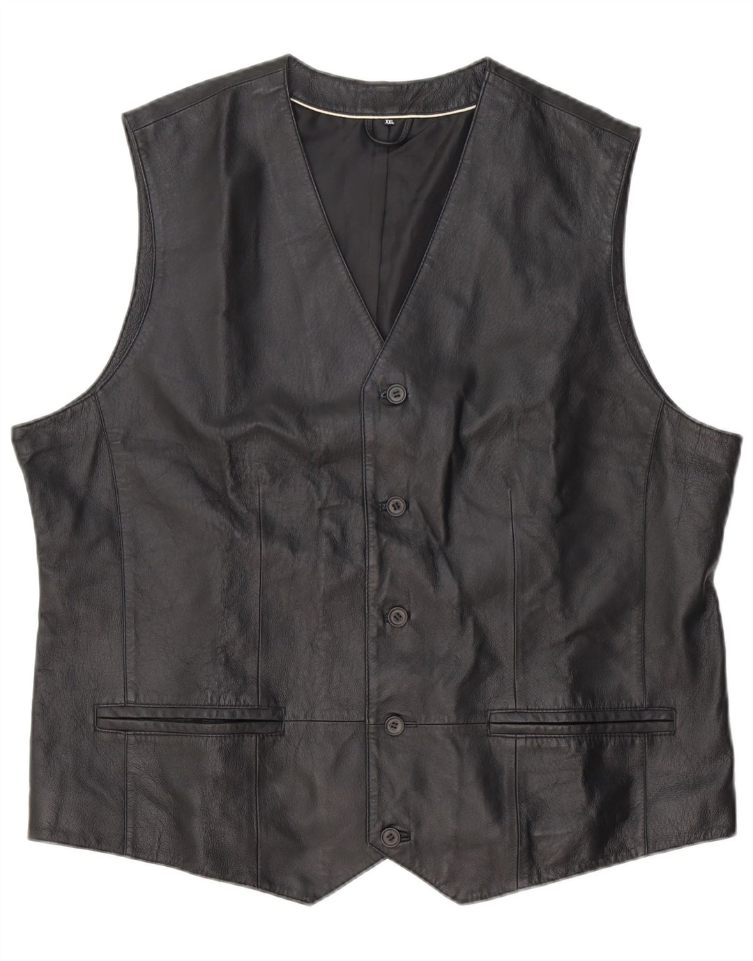 C&A Colete masculino de couro Canda 2XL couro preto