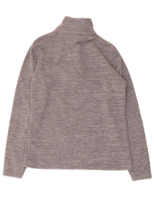 Suéter de lã feminino Mountain Warehouse com zíper e gola UK 8 pequeno cinza manchado