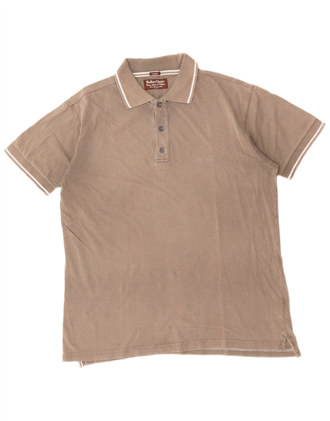 Camisa polo masculina MARLBORO CLASSICS grande algodão marrom