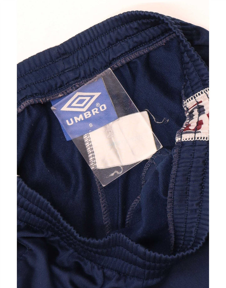 Calça de treino masculina Umbro com estampa gráfica pequena azul marinho em poliéster