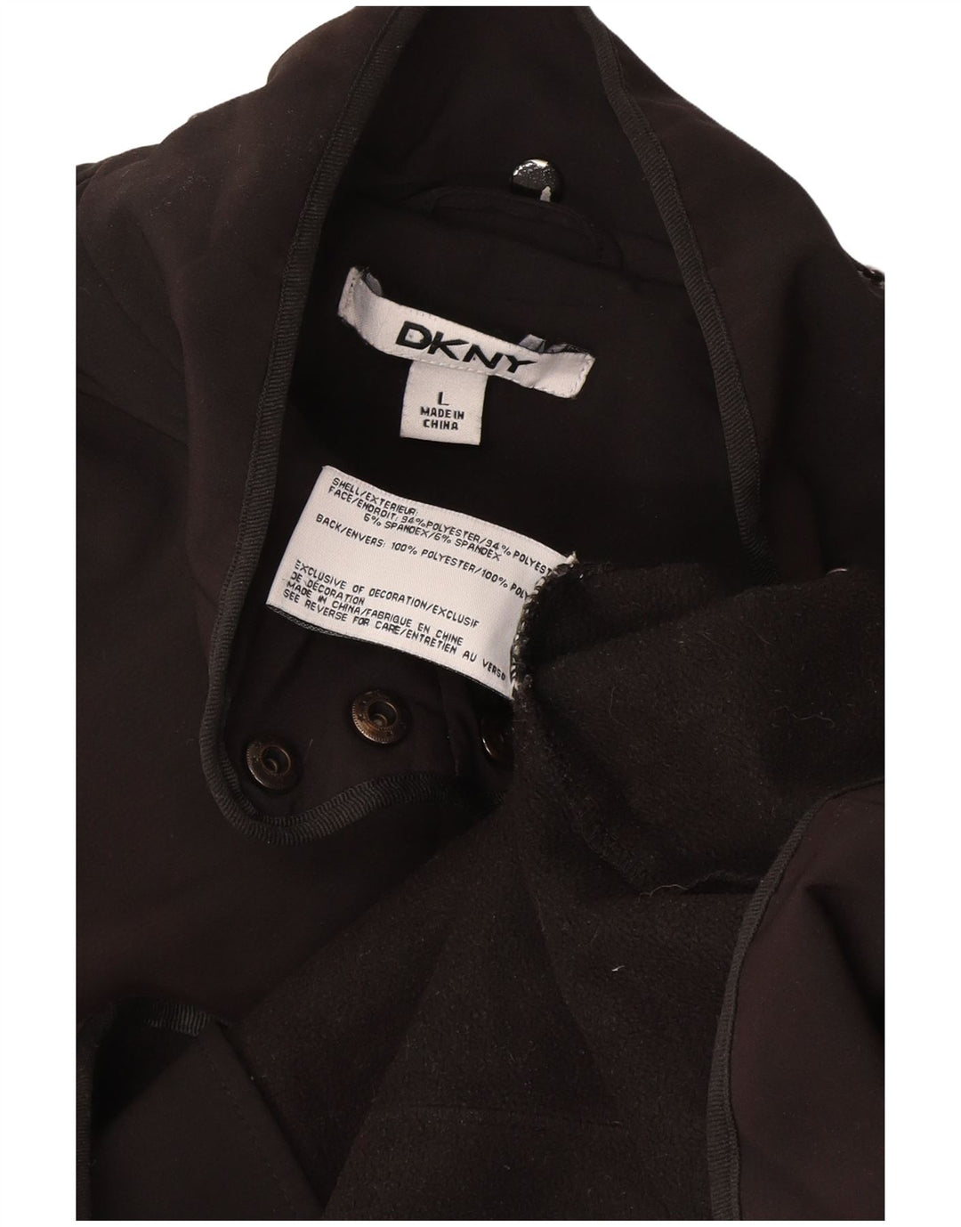 Jaqueta utilitária feminina Dkny UK 16 poliéster cinza grande