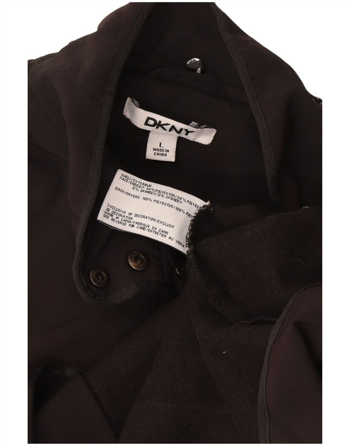 Jaqueta utilitária feminina Dkny UK 16 poliéster cinza grande