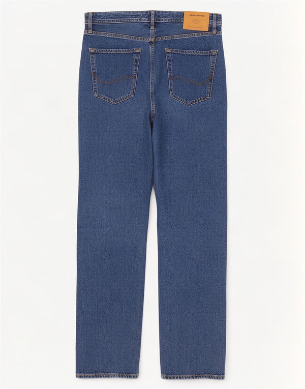 Jack & Jones Mens Straight Jeans W32 L32 Blue Cotton