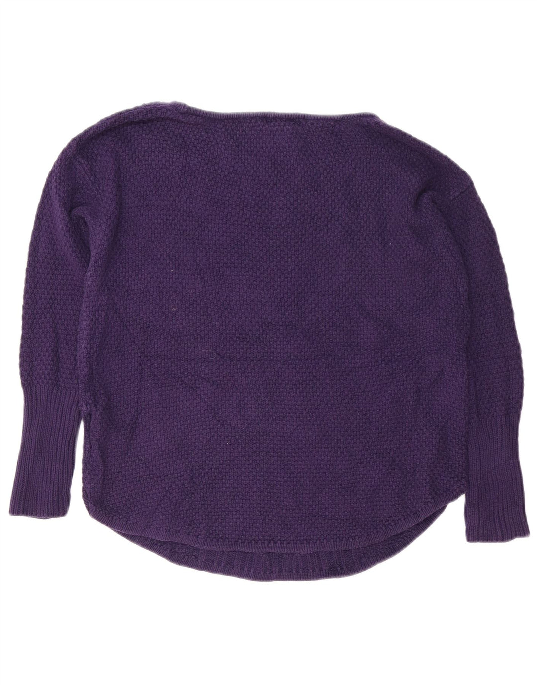 Suéter feminino Chaps com gola canoa grande, Reino Unido, 10 algodão roxo pequeno