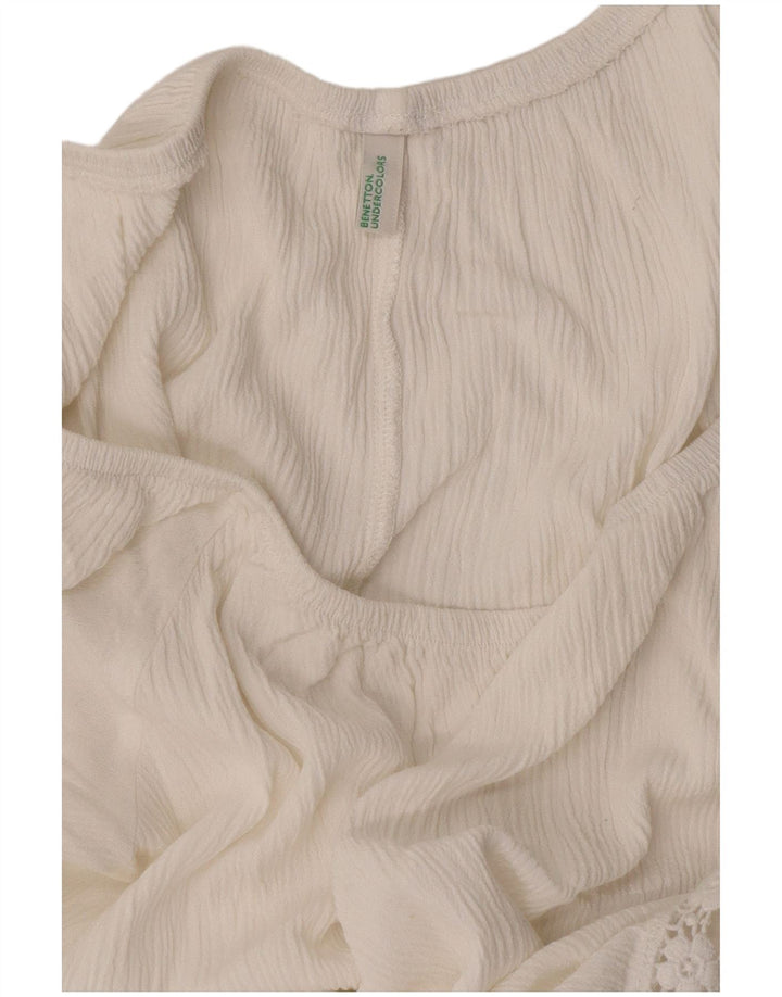 Blusa feminina Benetton UK 18 XL Branco