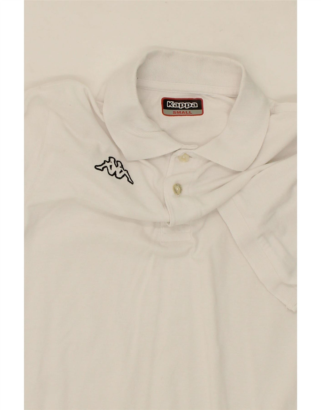 KAPPA Mens Polo Shirt Small White Cotton Vintage Kappa and Second-Hand Kappa from Messina Hembry 