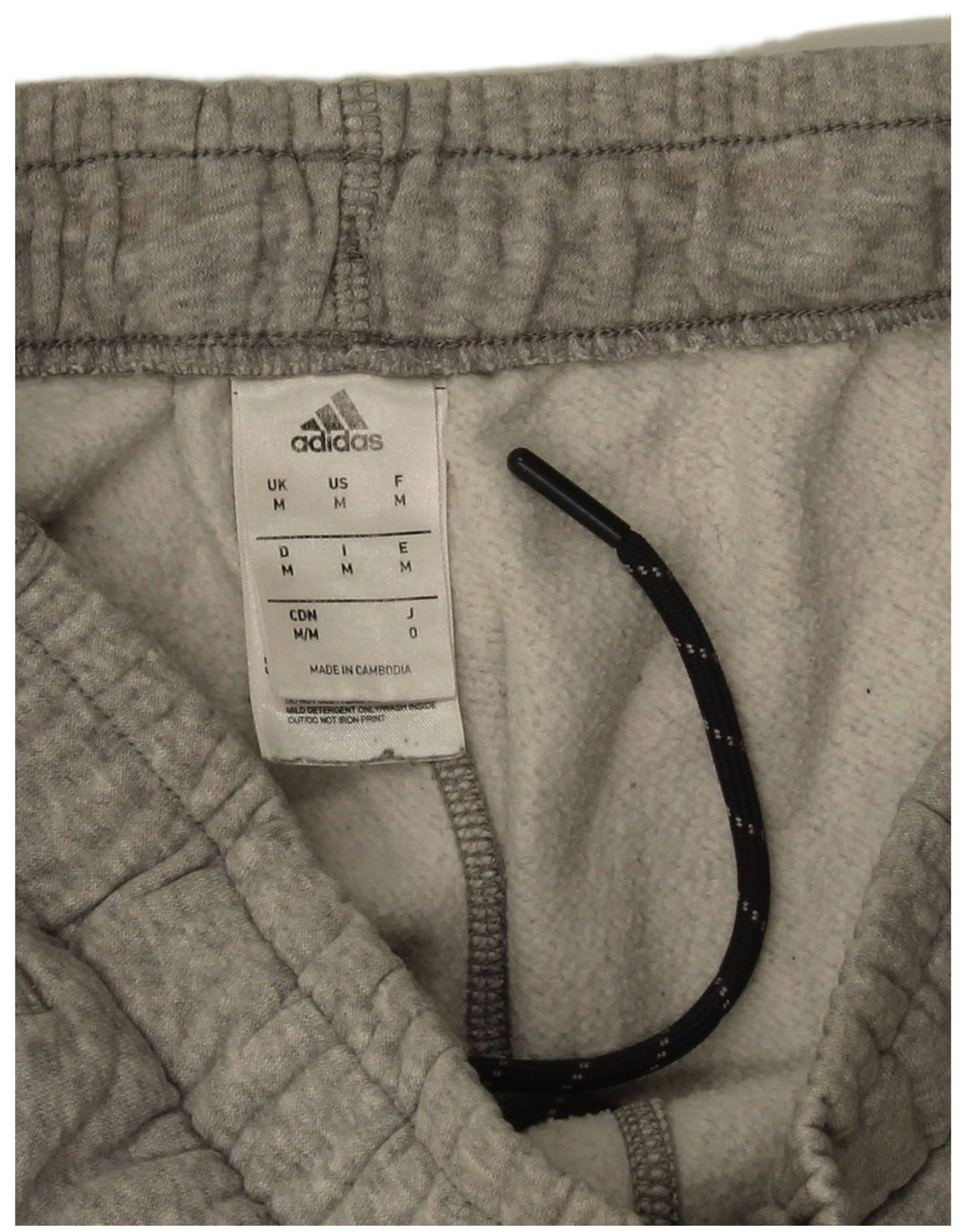 Calça de treino masculina Adidas Joggers cinza médio algodão manchado