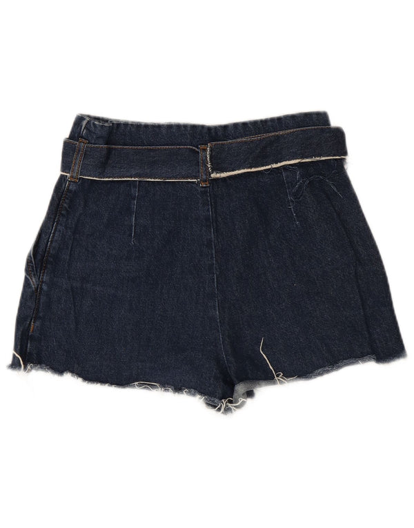 Shorts jeans Trafaluc feminino Zara XS W24 azul marinho