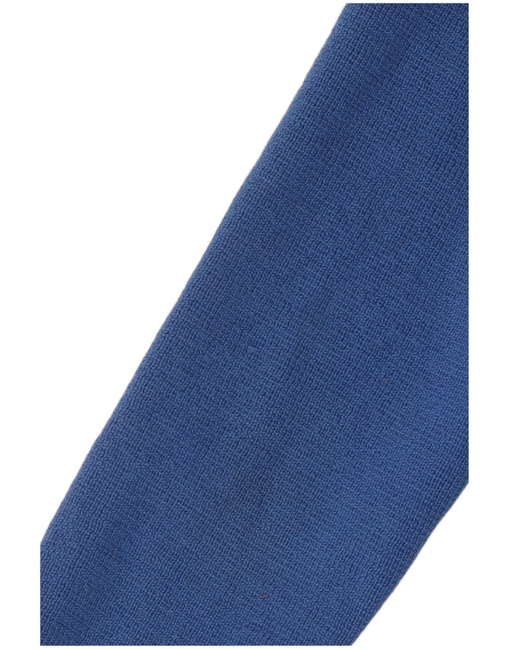 Suéter cardigã feminino vintage com peito duplo Reino Unido 16 grande azul