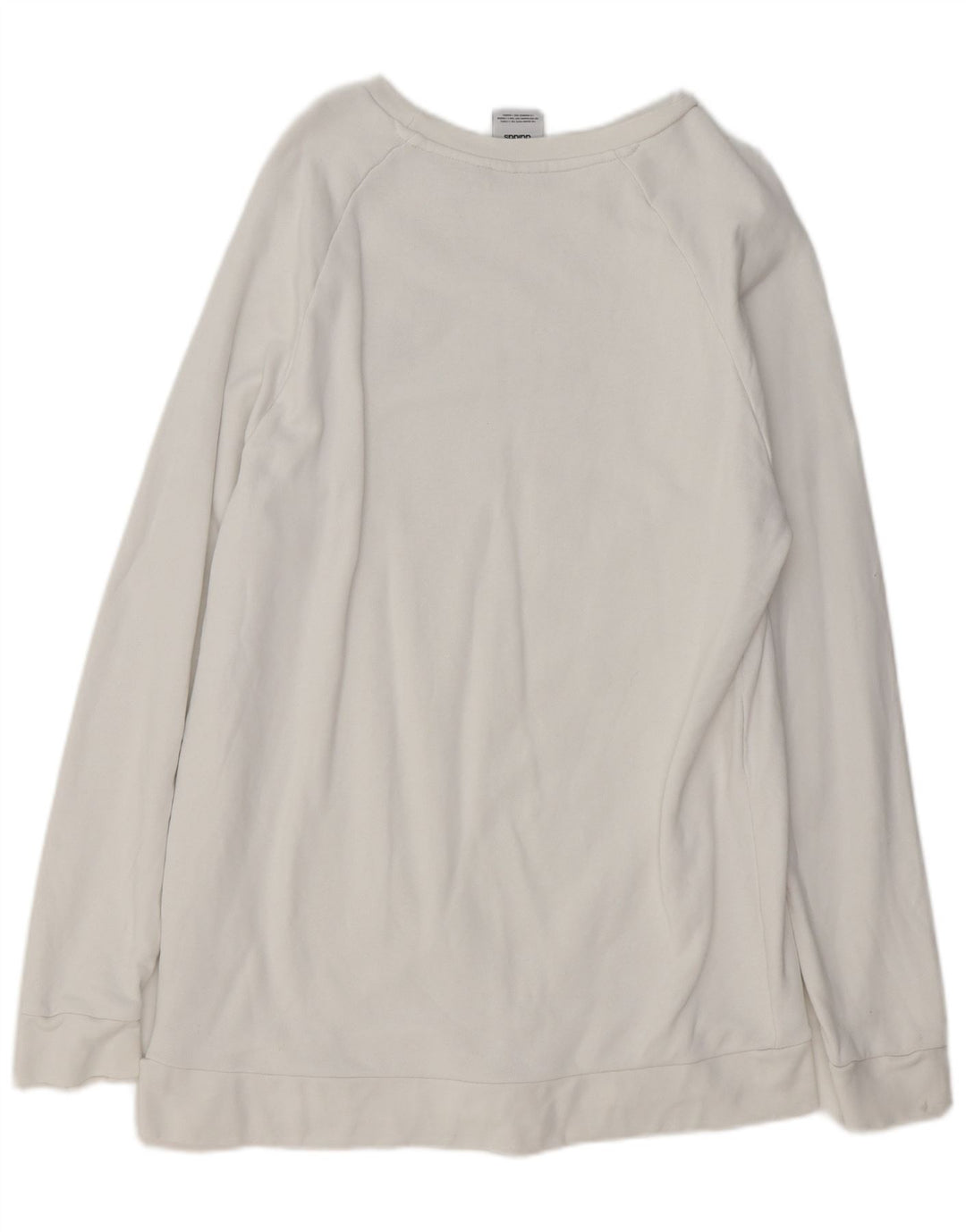 ADIDAS Mens Moletom Jumper Grande Algodão Branco