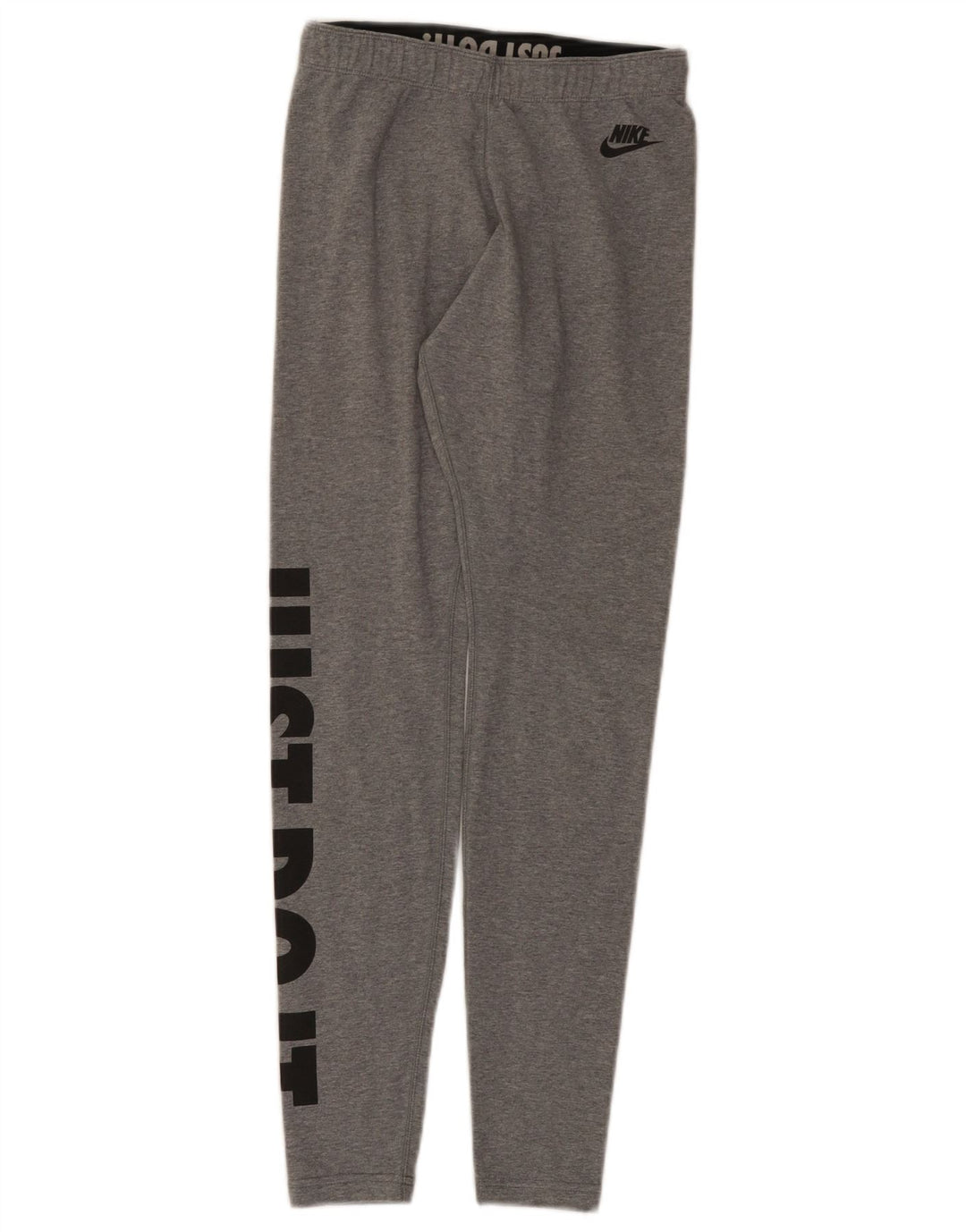 Leggings Nike Femininas Graphic UK 8 Pequenas Cinza Flecked Algodão