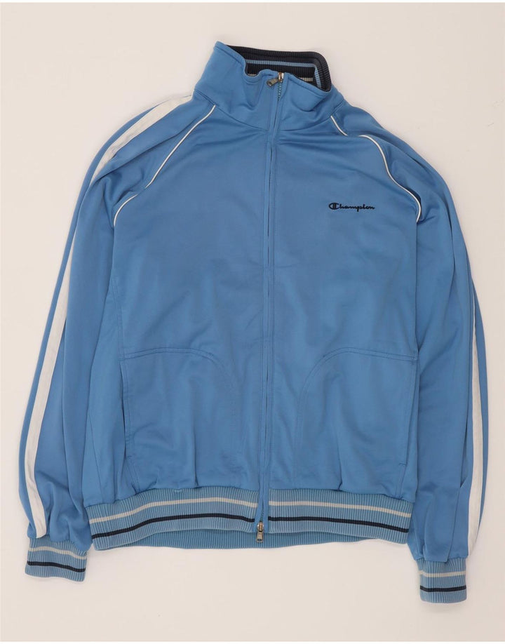 Jaqueta masculina Champion de agasalho de poliéster médio azul colorblock