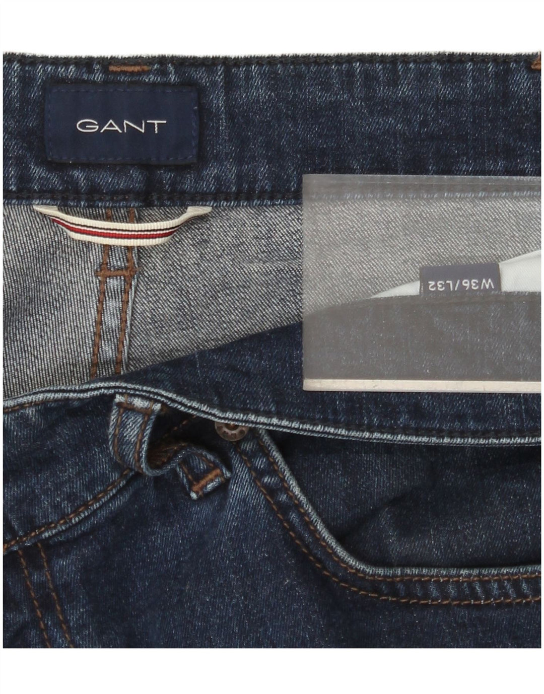 Jeans retos masculinos GANT W36 L32 algodão azul marinho