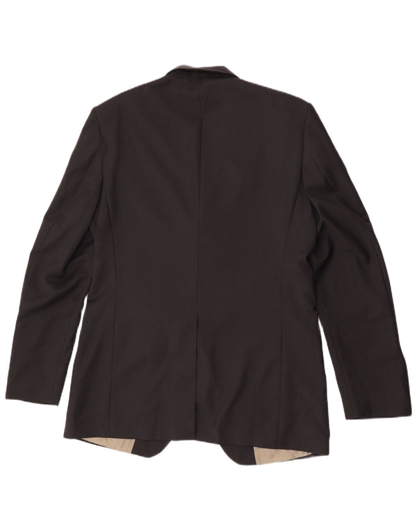Jaqueta Blazer Masculina Marks & Spencer Slim Fit com 3 Botões Reino Unido 40 Médio Preto