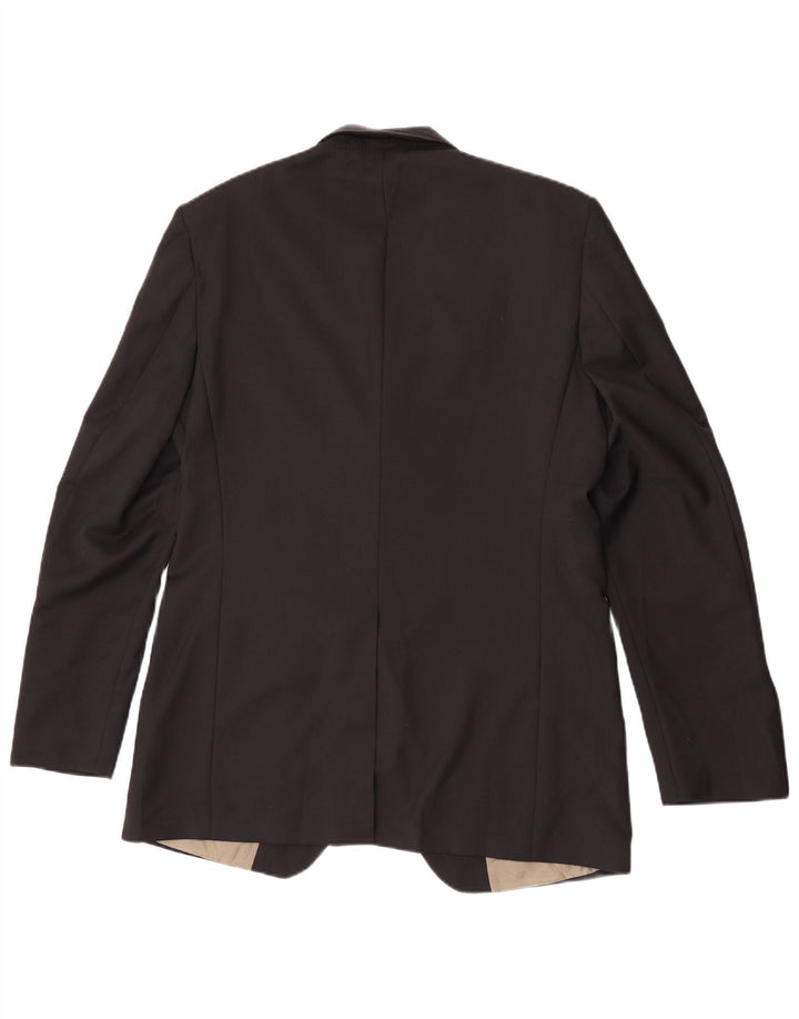 Jaqueta Blazer Masculina Marks & Spencer Slim Fit com 3 Botões Reino Unido 40 Médio Preto