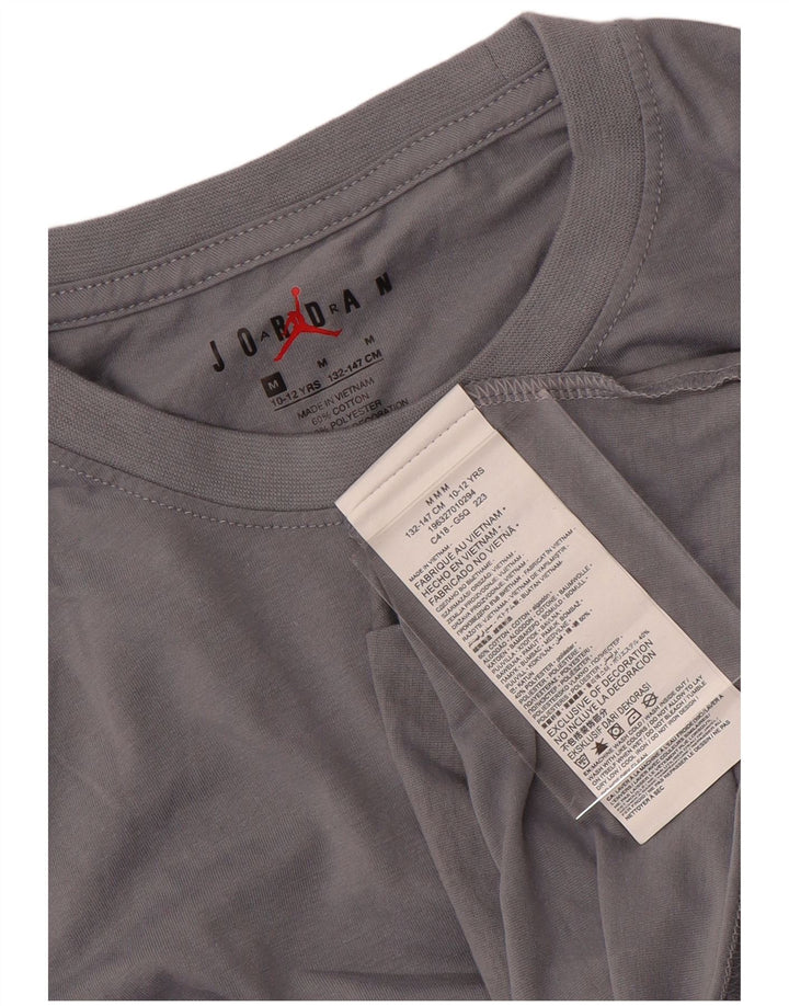 Camiseta JORDAN Meninos 10-11 Anos Cinza Médio Tie Dye Algodão