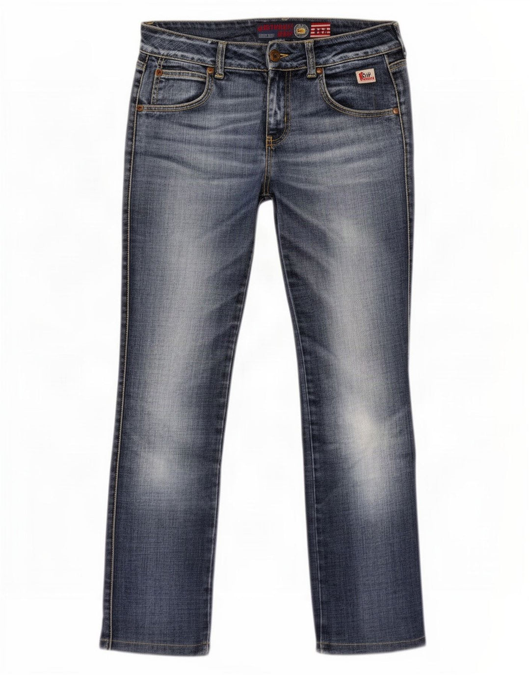 Calça jeans feminina Roy Rogers Seven Bell Slim W27 L29 azul