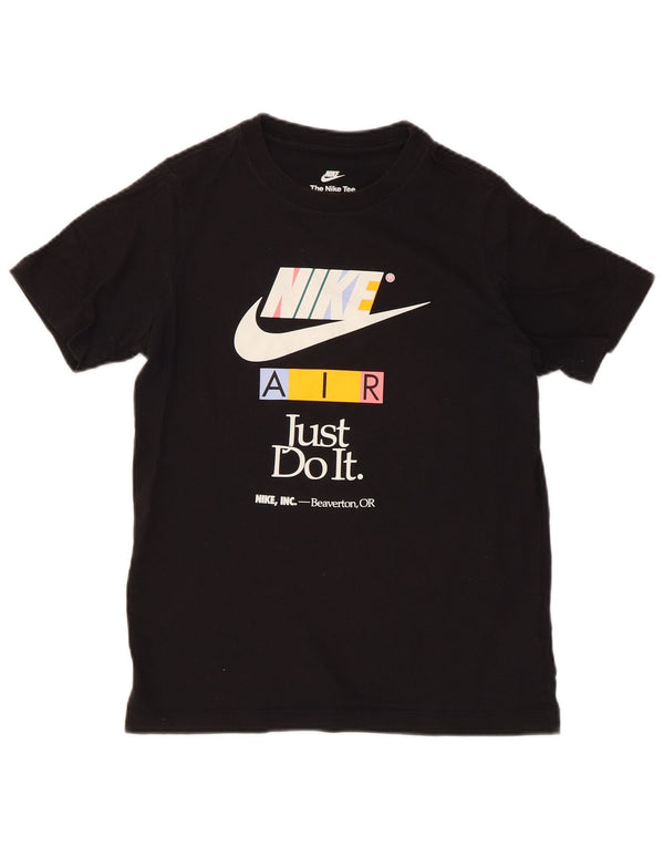 Camiseta Nike Boys Regular Graphic Top 12-13 Anos Grande Algodão Preto Esportivo