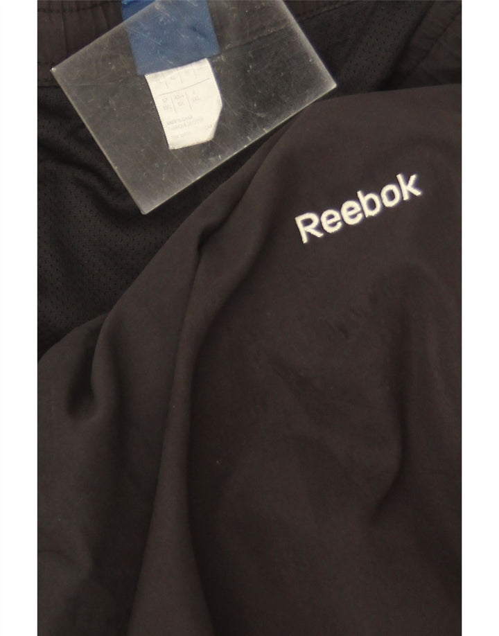 Calça de treino masculina Reebok XL preto colorblock poliéster