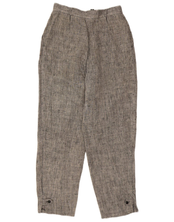 Calça casual feminina vintage de cintura alta IT 42 médio W26 L27 cinza manchado