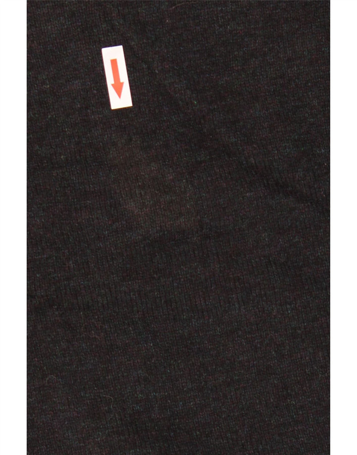 Suéter masculino Marks & Spencer com gola redonda, grande lã preta