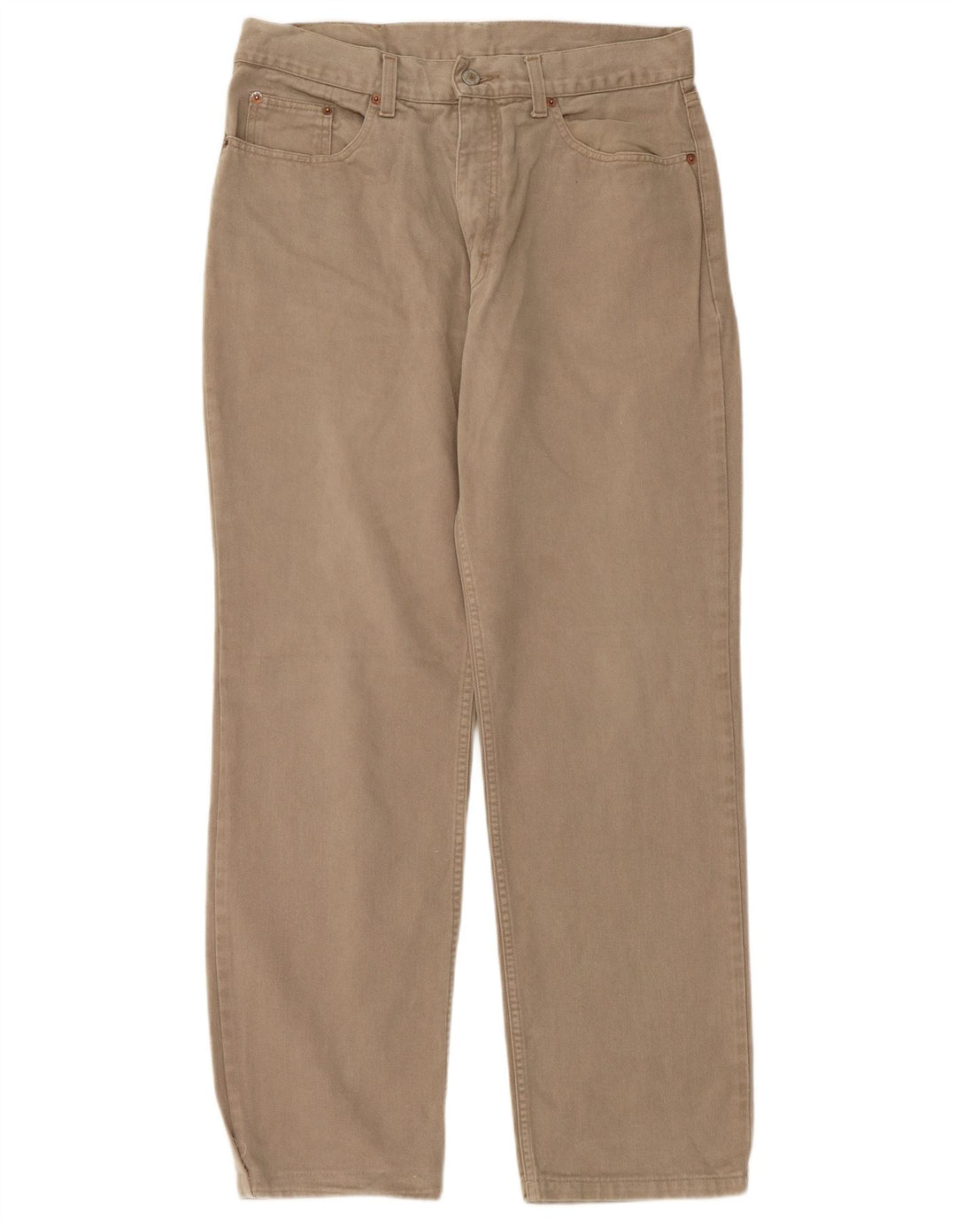 FILA Mens Straight Jeans IT 50 Grande W32 L30 Algodão Bege