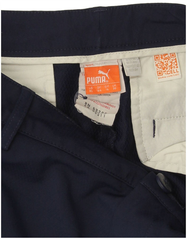 Shorts Chino Menino Puma 13-14 Anos W30 Azul Marinho Poliéster