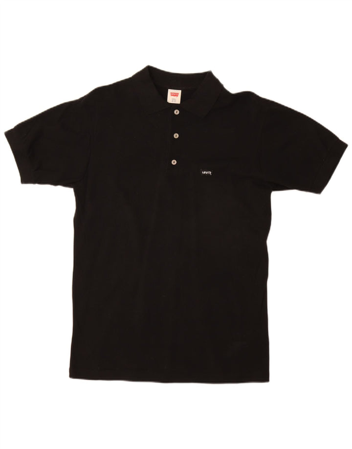 Camisa polo masculina LEVI'S pequena de algodão preto