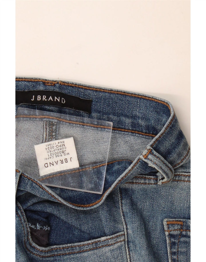 J BRAND Jeans capri feminino de cintura média W28 L27 algodão azul