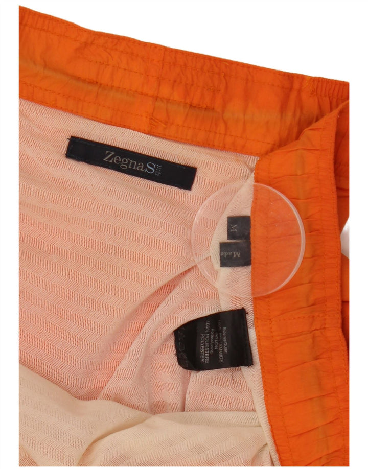 Shorts de natação masculino Zegna S médio laranja nylon