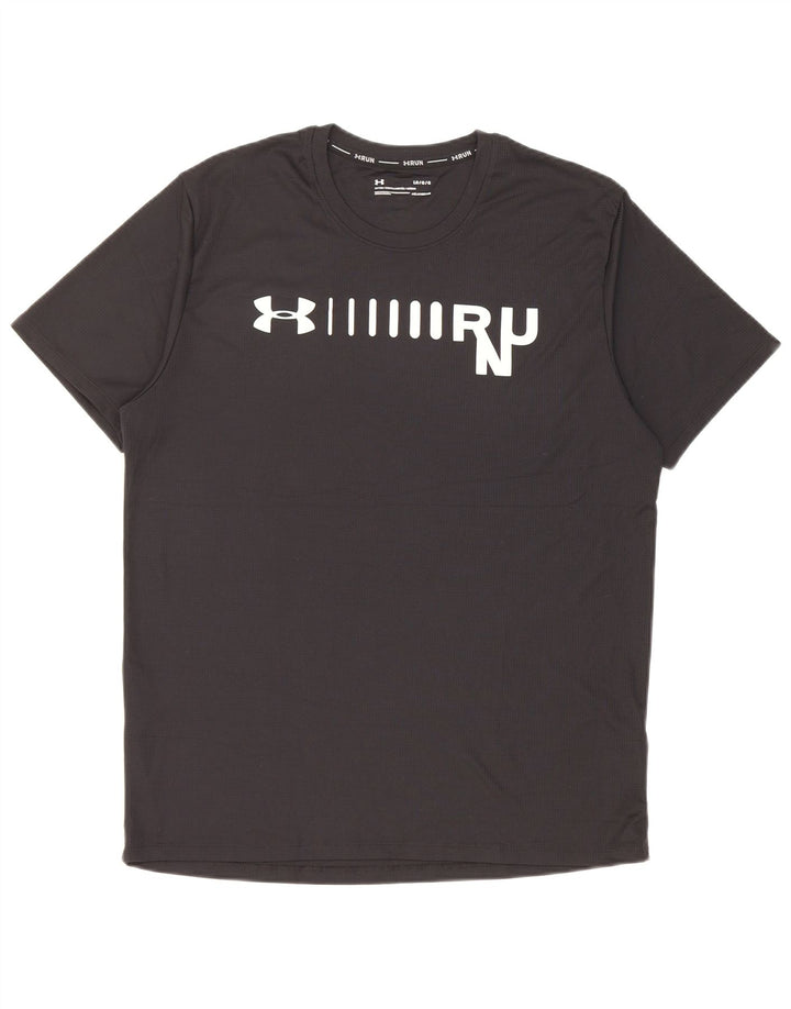 Camiseta masculina Under Armour com estampa gráfica grande poliéster preto