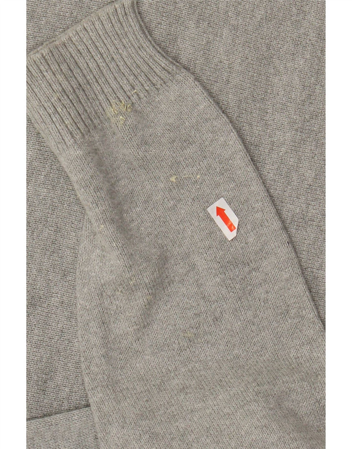 JACK & JONES Suéter masculino com gola redonda e algodão cinza médio